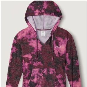 PINK Victoria's Secret Long Sleeved Sleepwear Hoodie Shirt Size SMALL New!